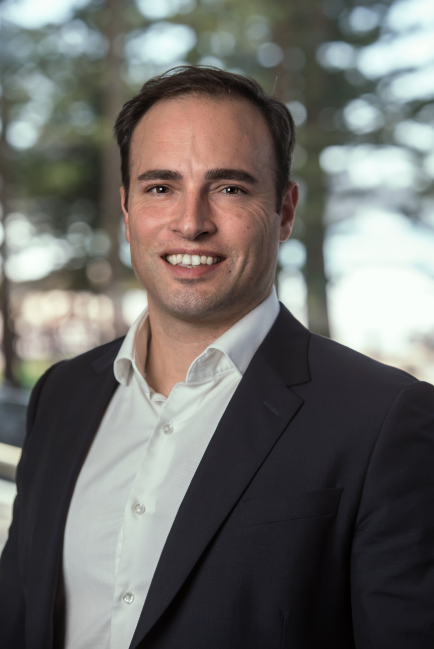 Wind turbines at sunset